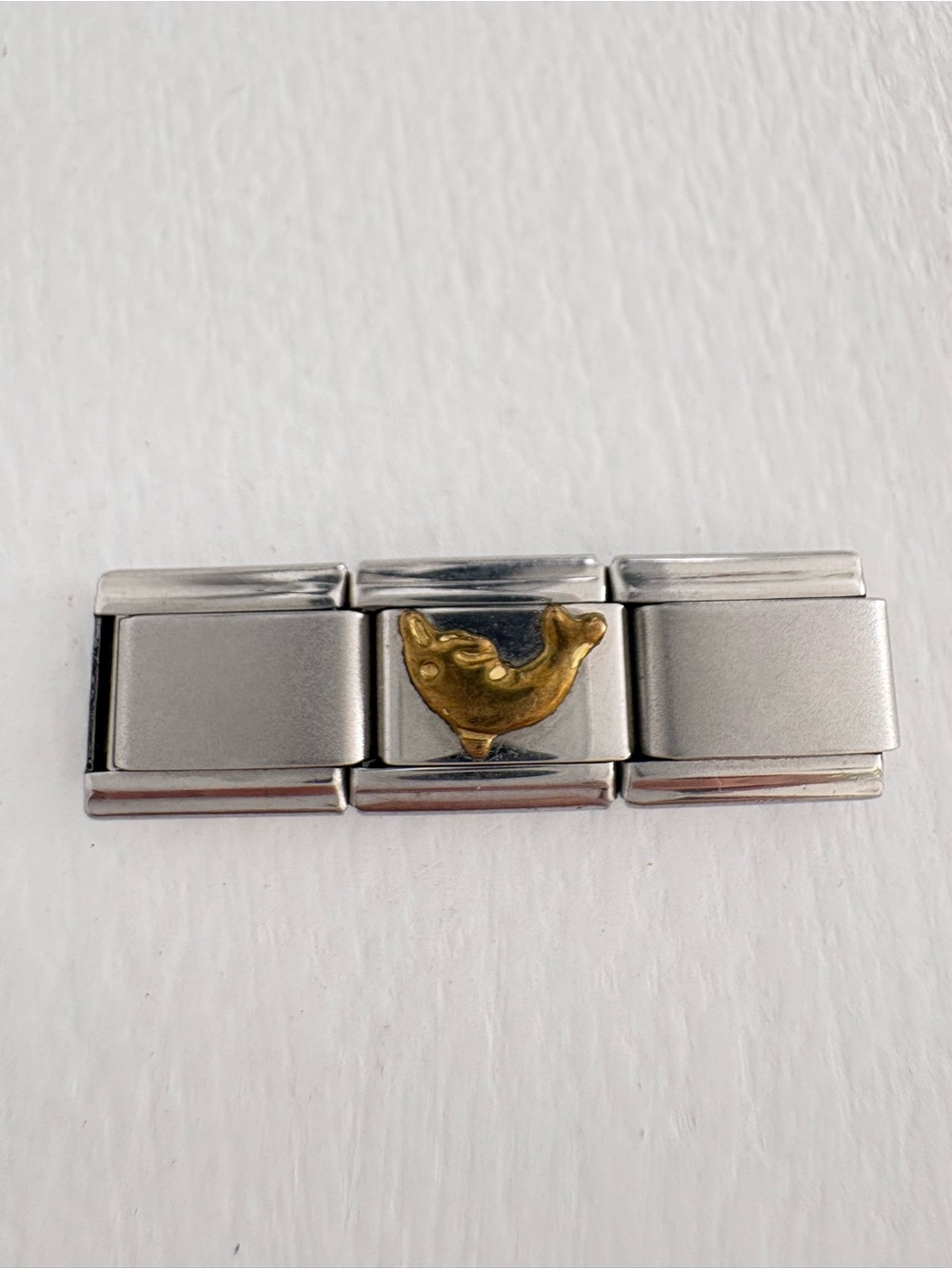 GANZO Italian Modular Charm links with Gold Dolphin